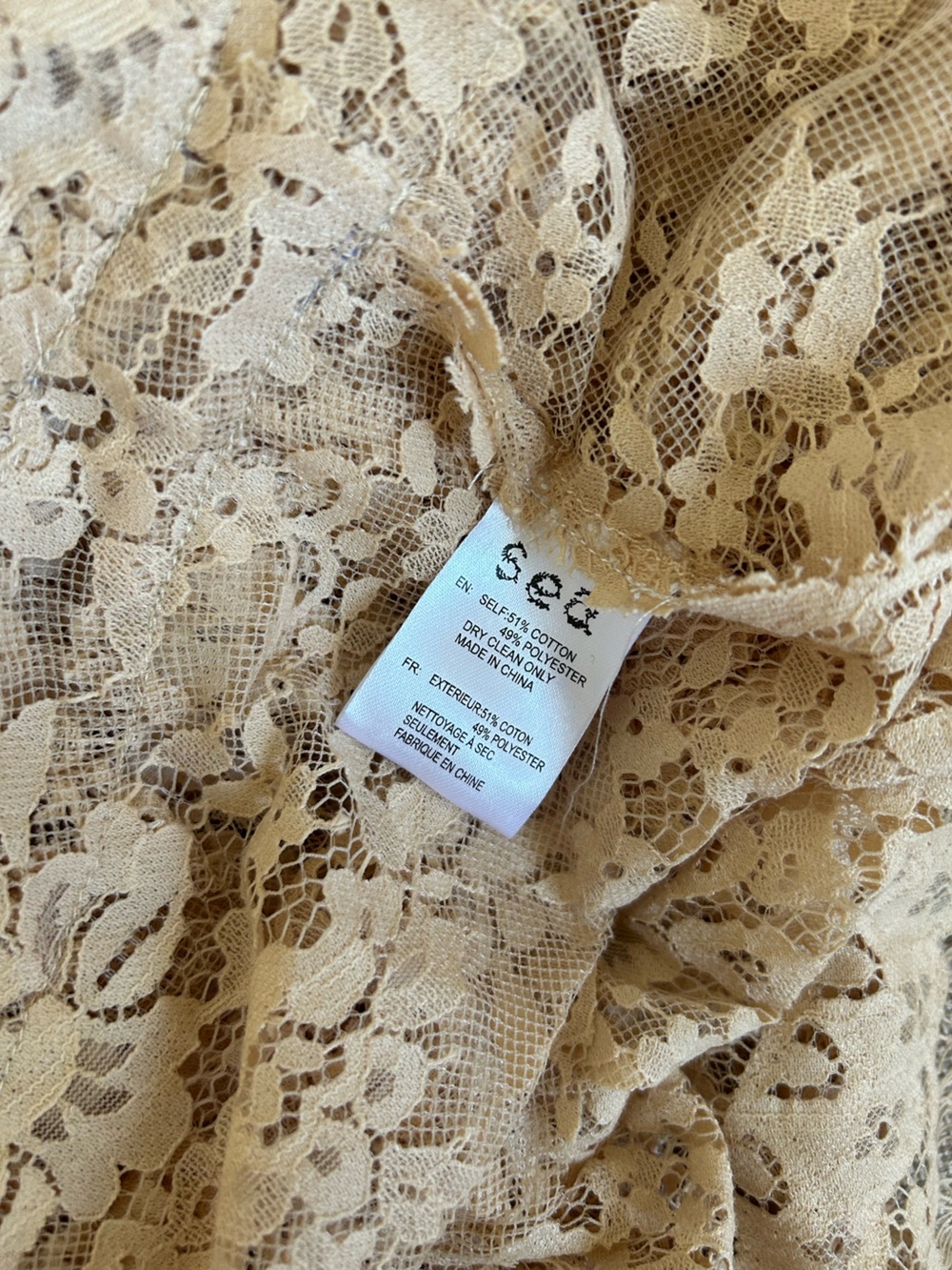 Sea New York Sharleen Lace Maxi Dress - Beige V Neck Romantic Party - Picture 10 of 11